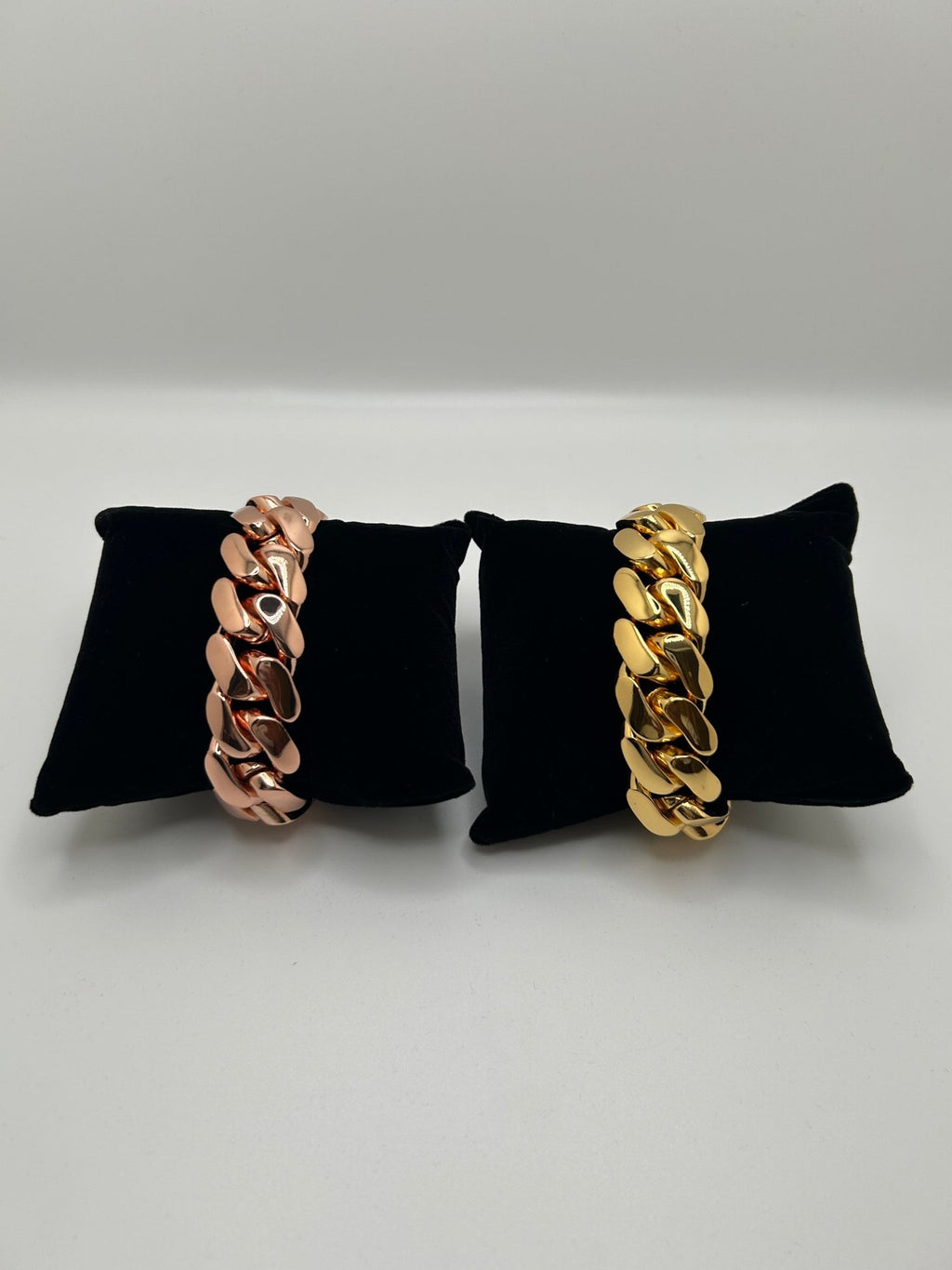Miami Cuban Link Gold & Rose Gold Plated Bracelet - Virtue Jewel6inchDiamond Gold22mm