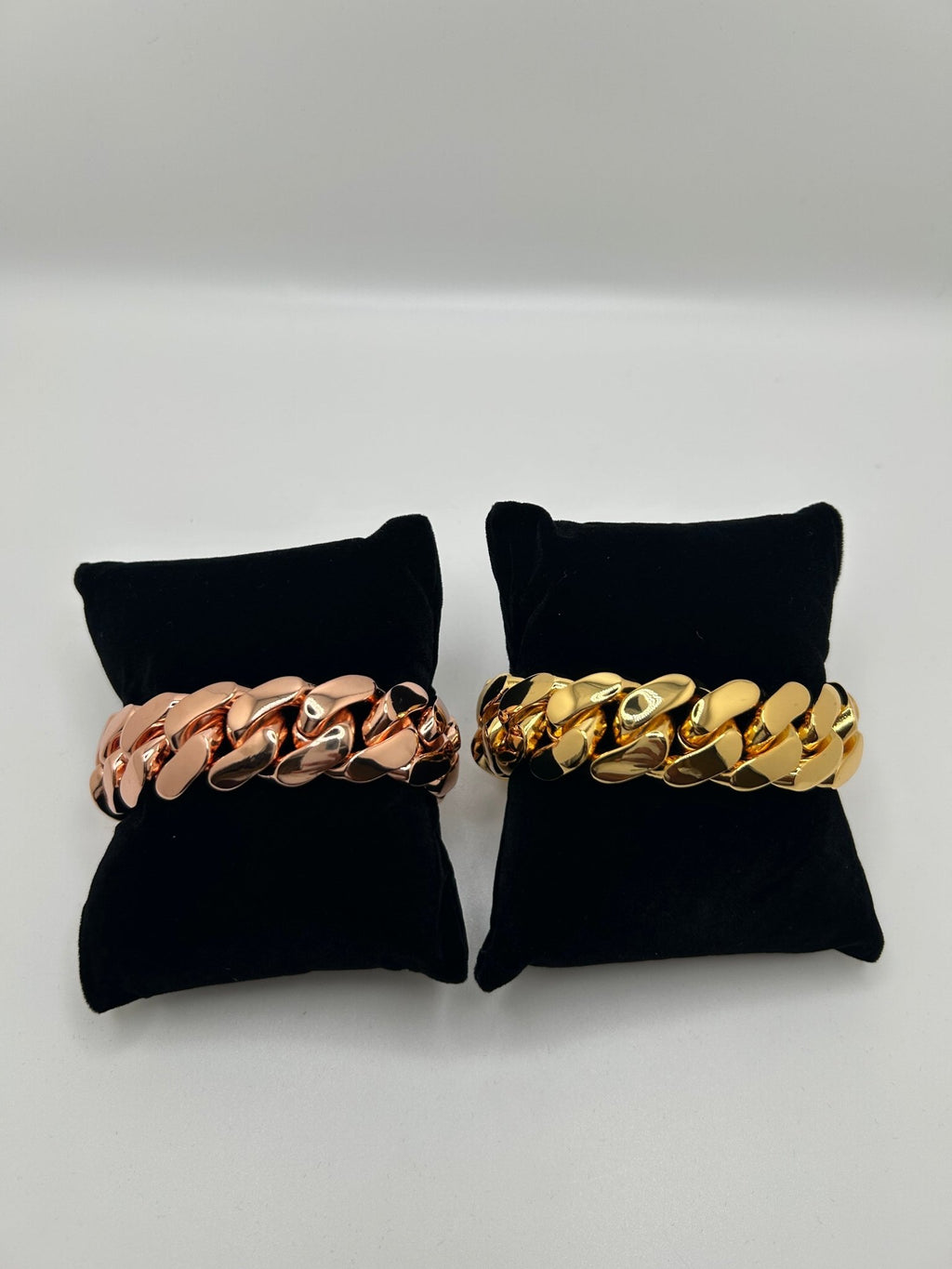 Miami Cuban Link Gold & Rose Gold Plated Bracelet - Virtue Jewel6inchDiamond Gold22mm