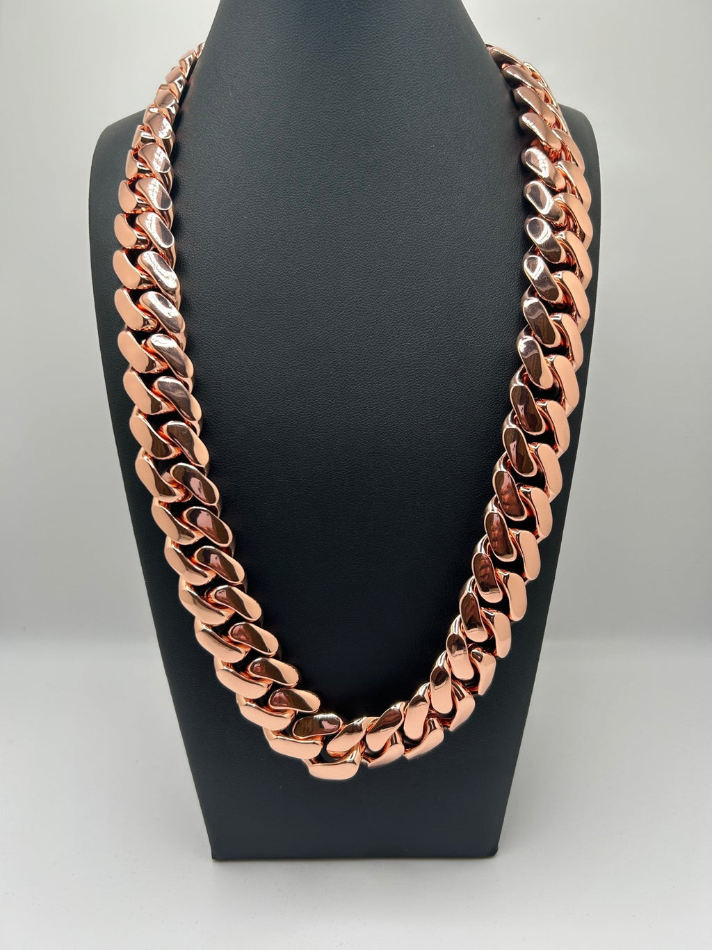 Miami Cuban Link Rose Gold Plated Chain - Virtue Jewel18 inches10mmDiamond