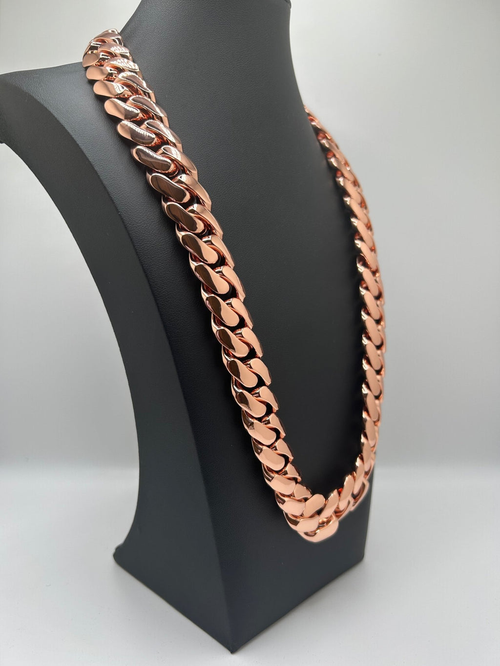 Miami Cuban Link Rose Gold Plated Chain - Virtue Jewel18 inches10mmDiamond