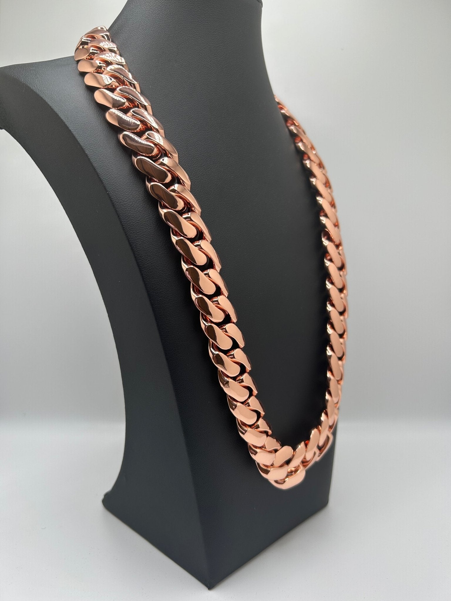 Miami Cuban Link Rose Gold Plated Chain - Virtue Jewel18 inches10mmDiamond