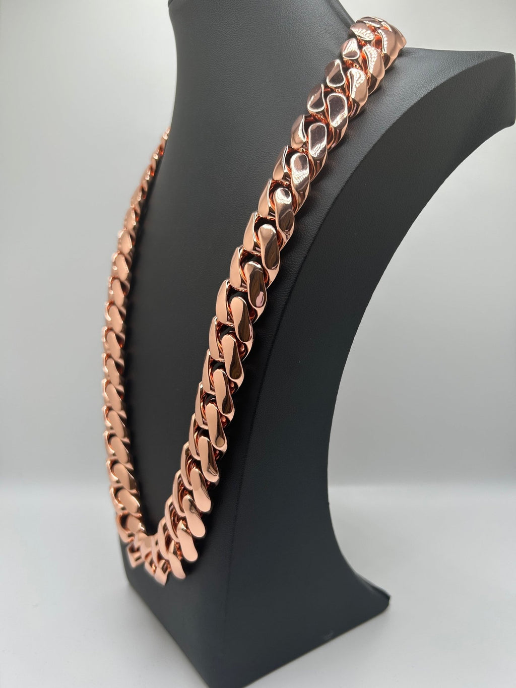 Miami Cuban Link Rose Gold Plated Chain - Virtue Jewel18 inches10mmDiamond