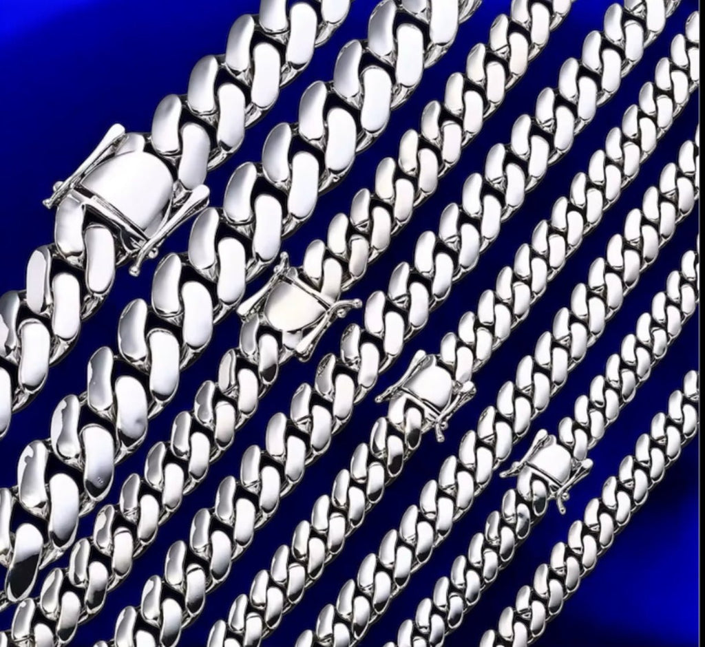 Miami Cuban Link Silver White Gold Plated Bracelet - Virtue Jewel