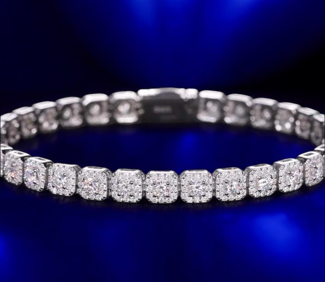 Moissanite White Gold Square Bracelet - Jewels6 in