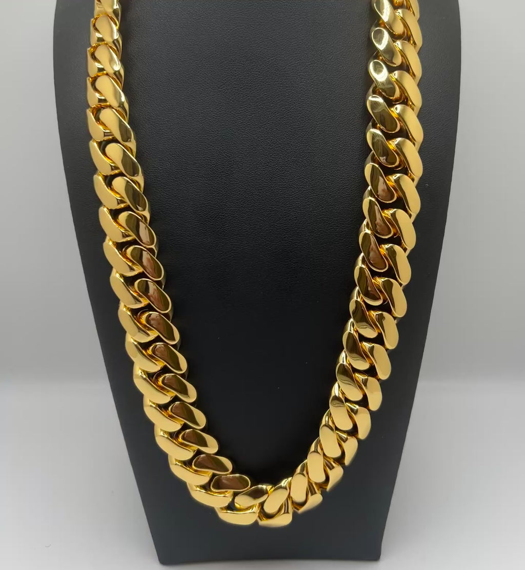 Miami Cuban Link Gold Plated Chain