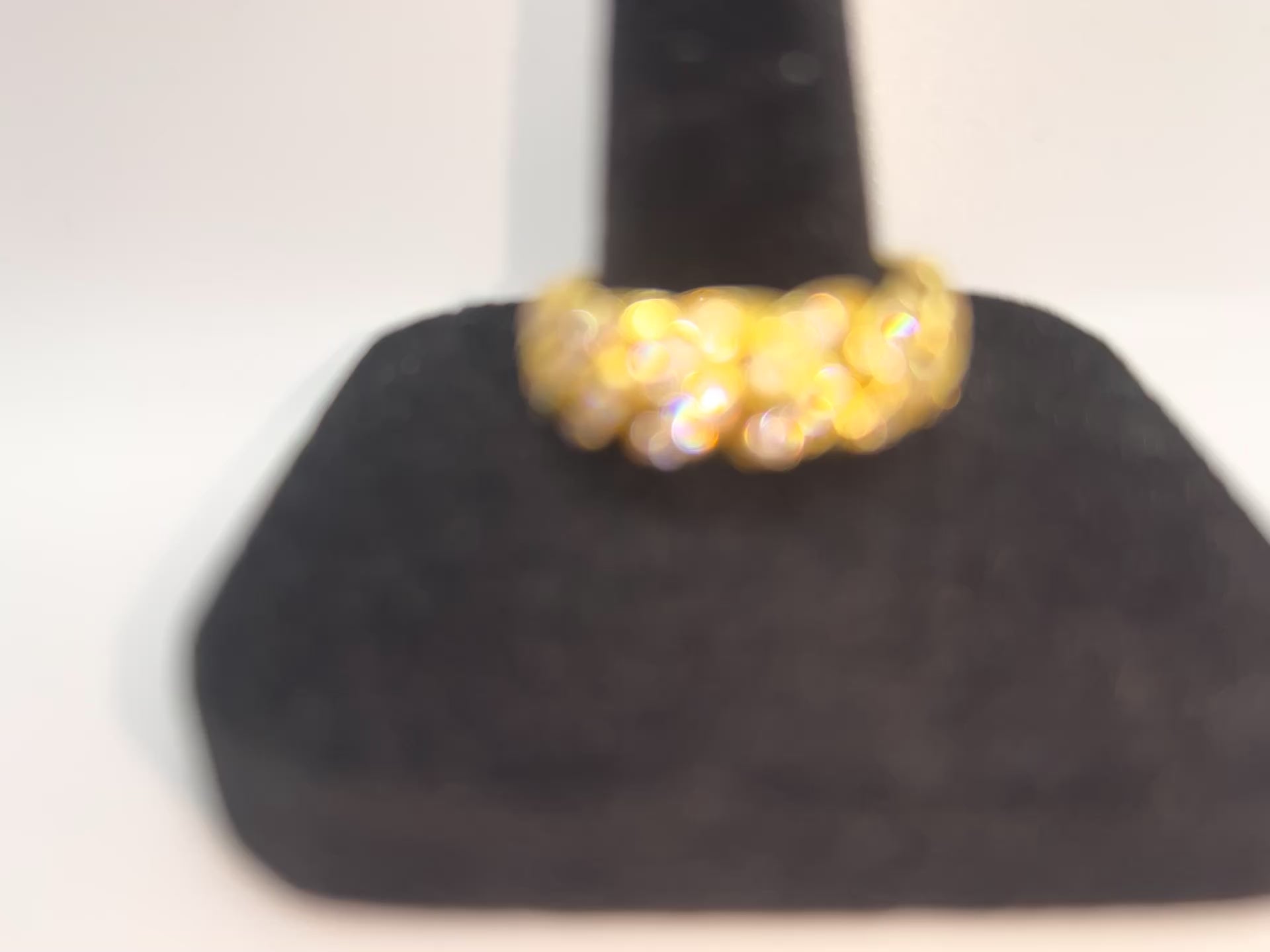 Cuban Ice Drops Stimulated Diamonds Ring