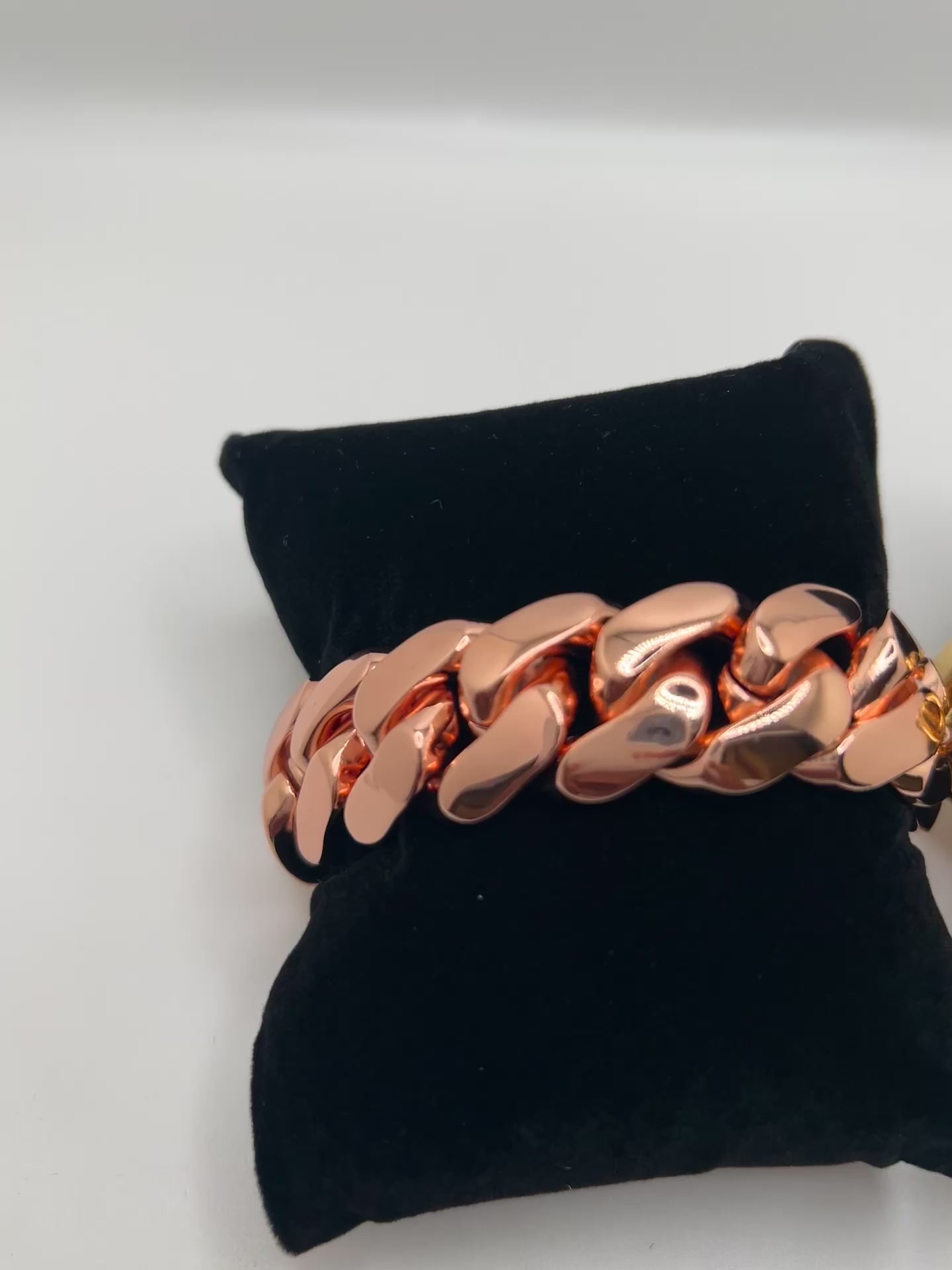 Miami Cuban Link Gold & Rose Gold Plated Bracelet