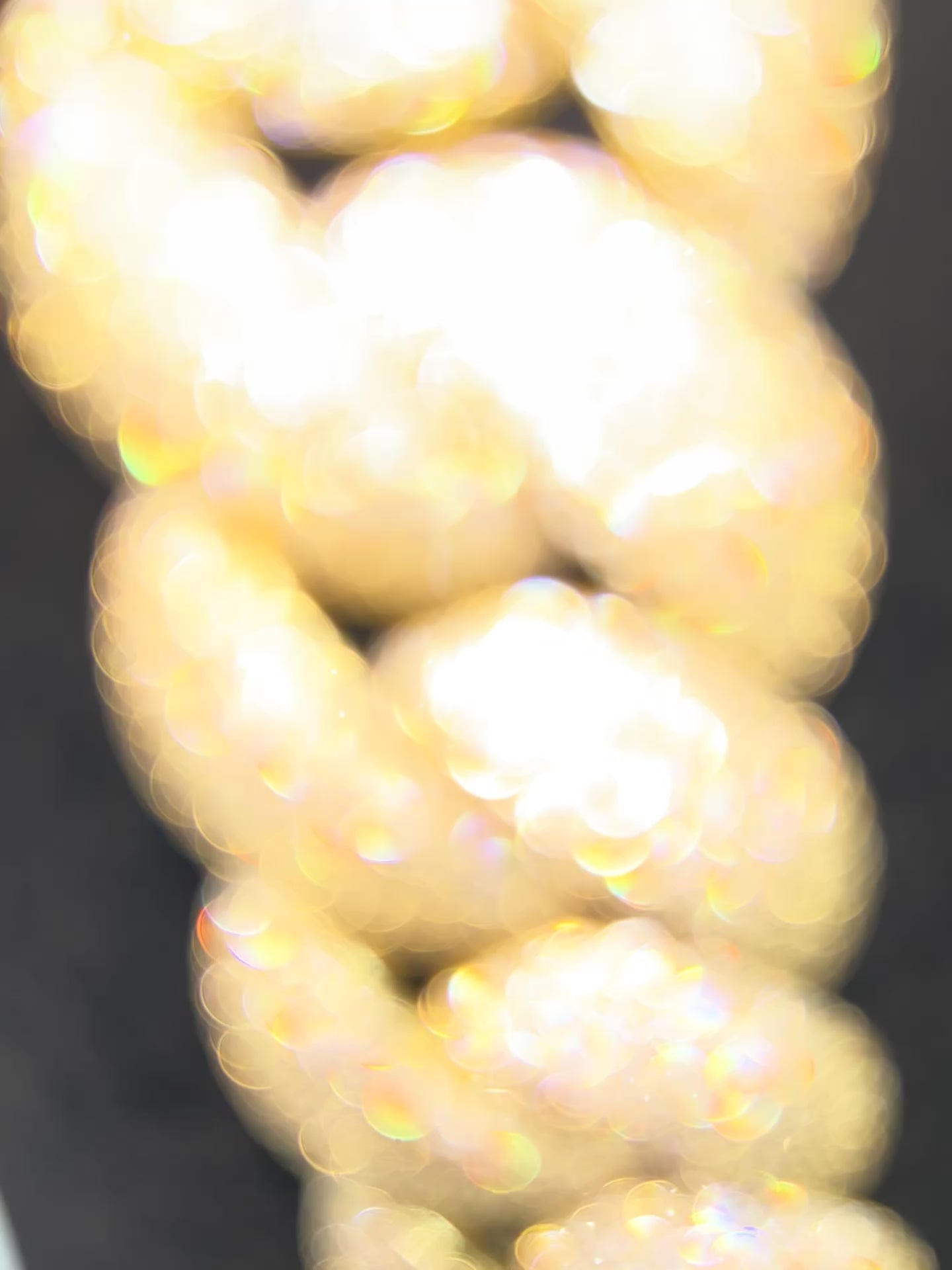 24mm Gold Rounded Cuban Iced Out Stimulated Diamonds Chain