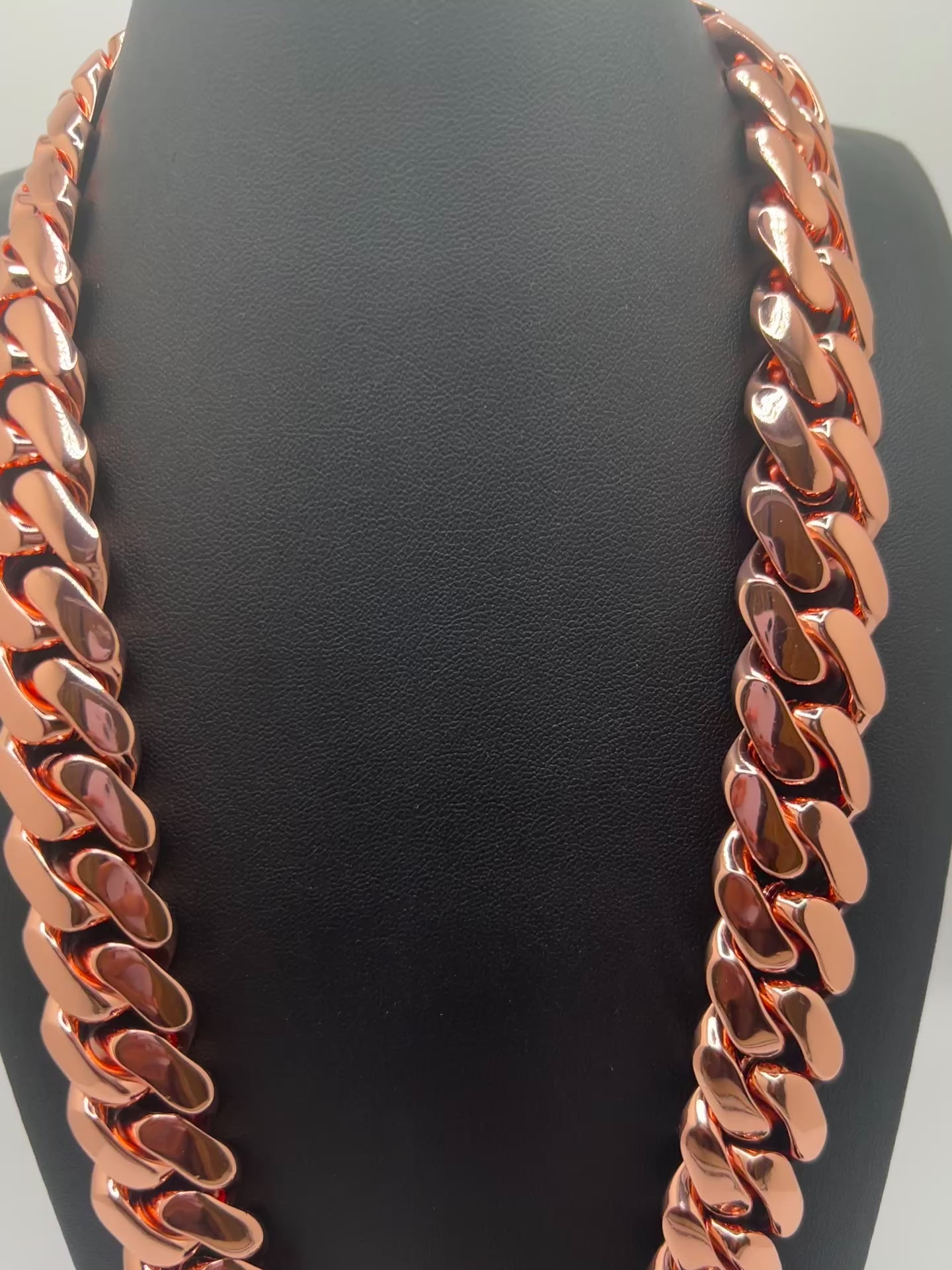 Miami Cuban Rose Gold Plated Chain & Bracelet Set