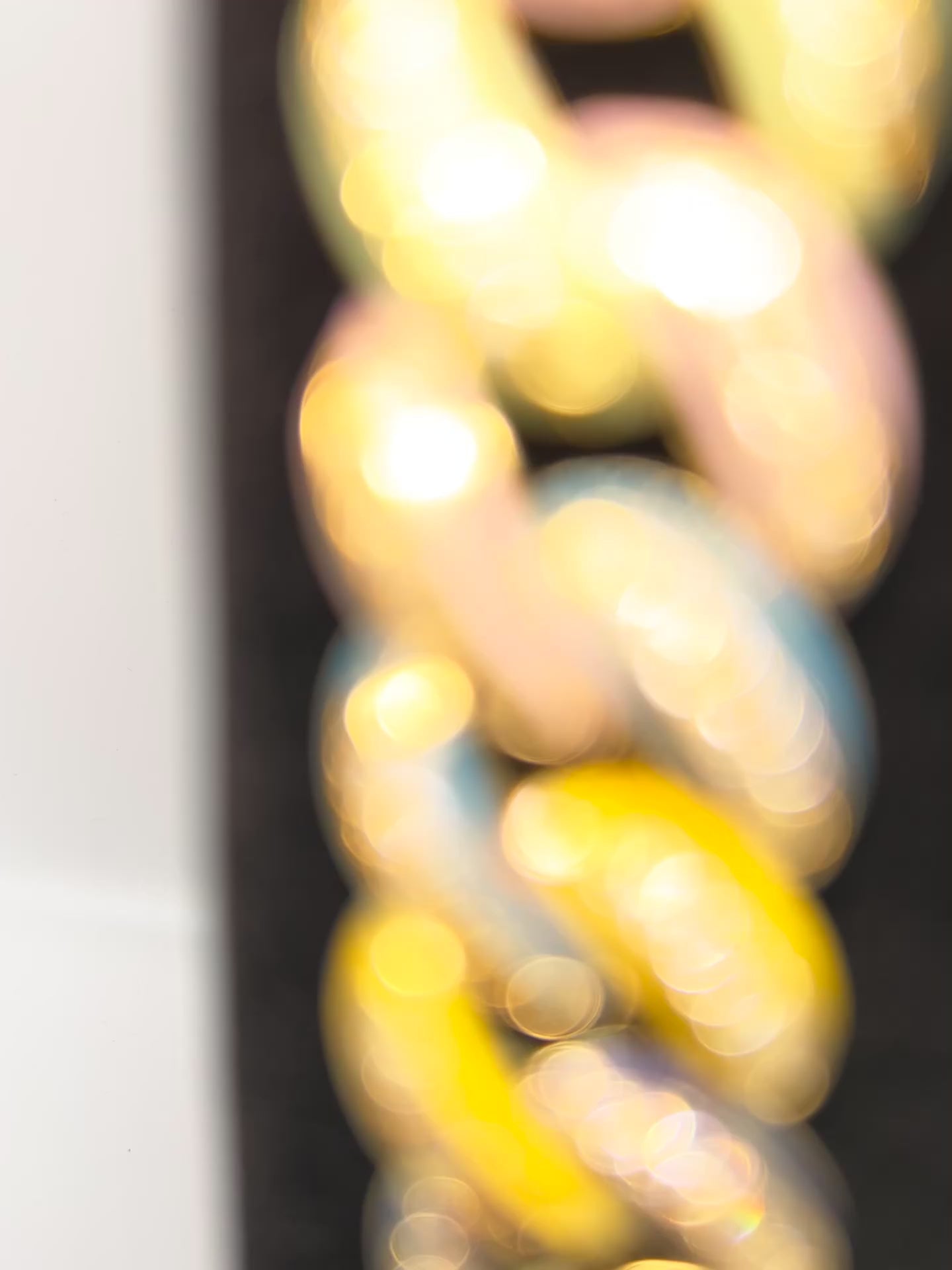 Colorful Multi Color Candy Cuban Iced Out Stimulated Diamonds Chain