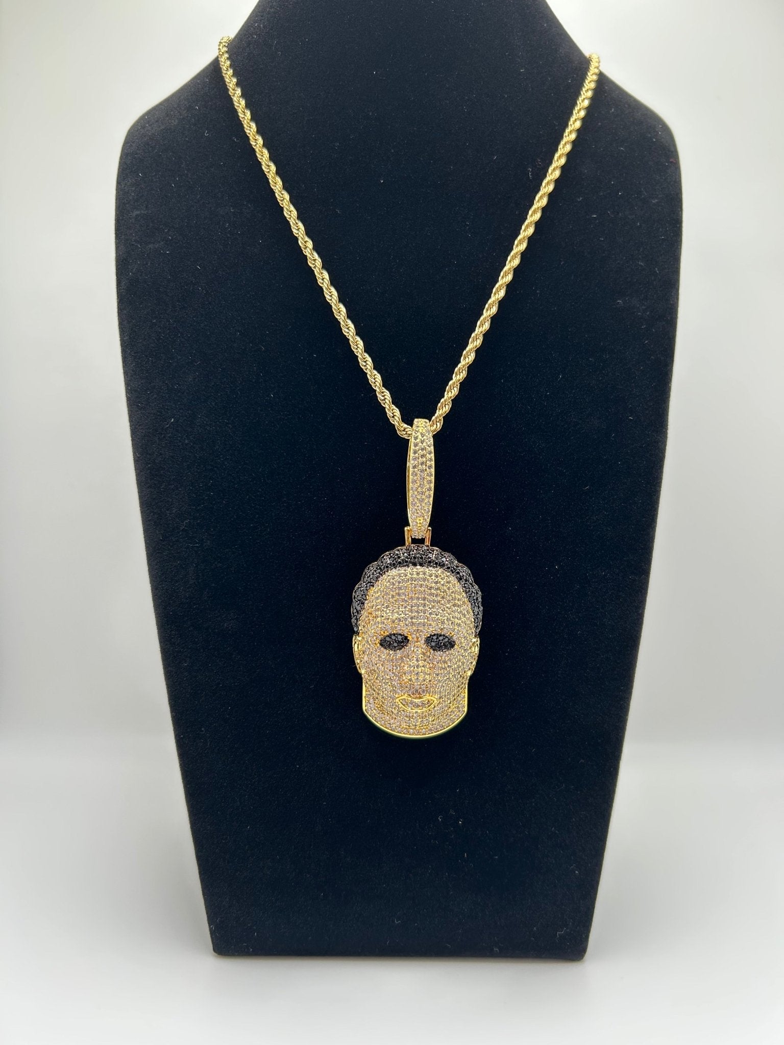 Rope Chain & Michael Halloween Head Pendant Set - Virtue JewelGold18inchNecklace & Pendant