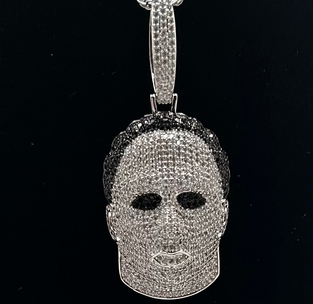 Rope Chain & Michael Halloween Head Pendant Set - Virtue JewelGold18inchNecklace & Pendant