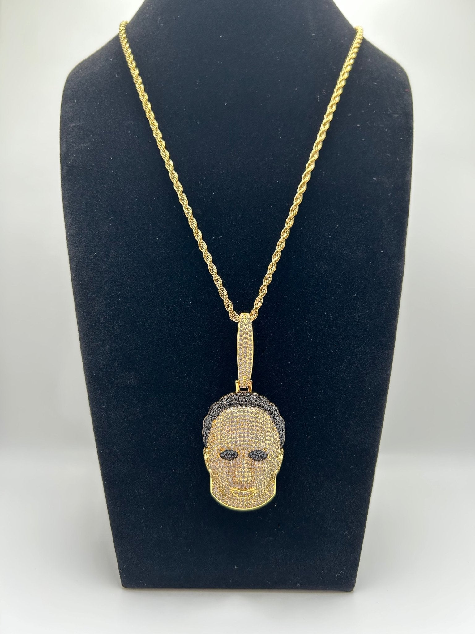 Rope Chain & Michael Halloween Head Pendant Set - Virtue JewelGold18inchNecklace & Pendant