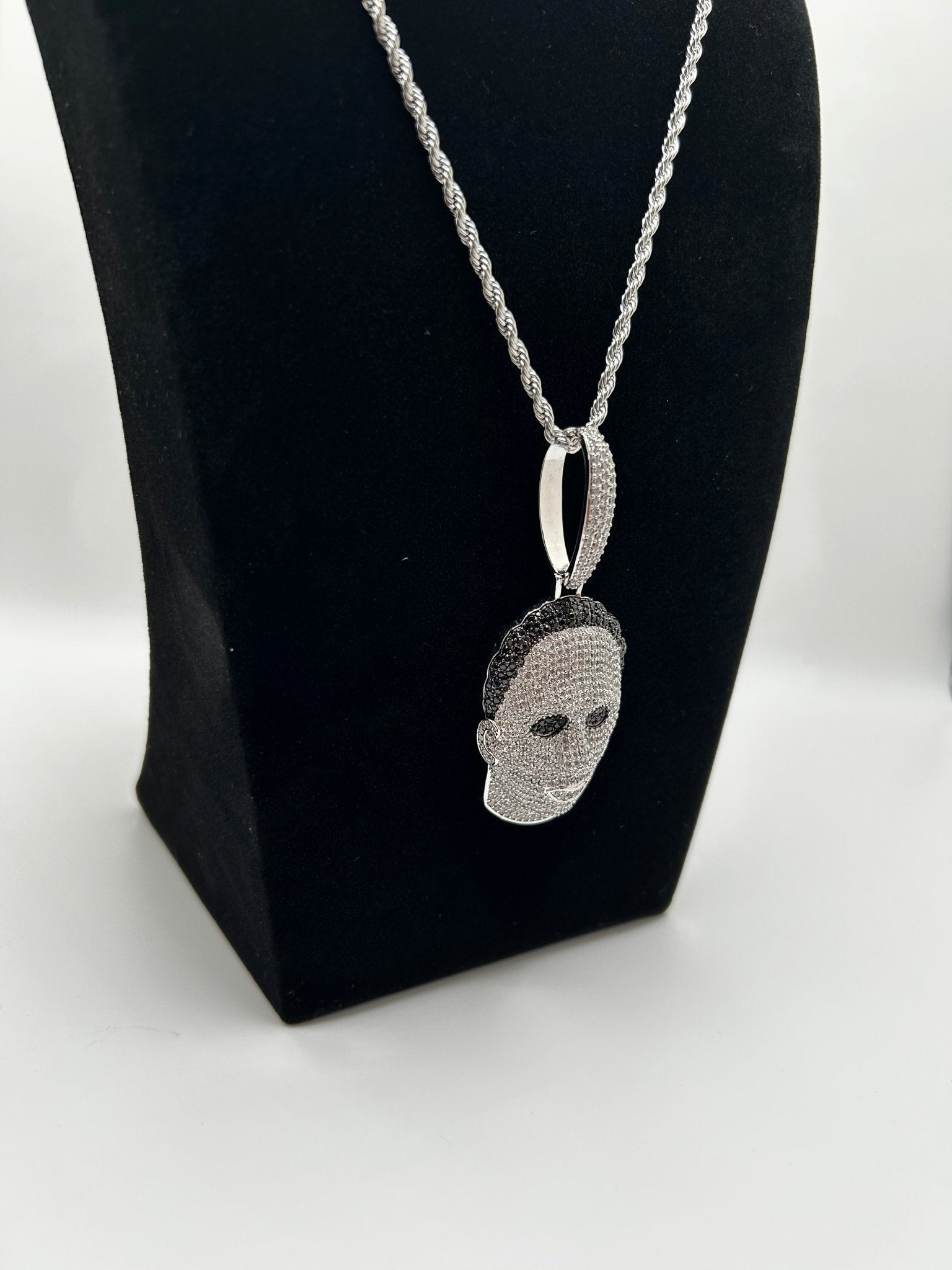 Rope Chain & Michael Halloween Head Pendant Set - Virtue JewelGold18inchNecklace & Pendant