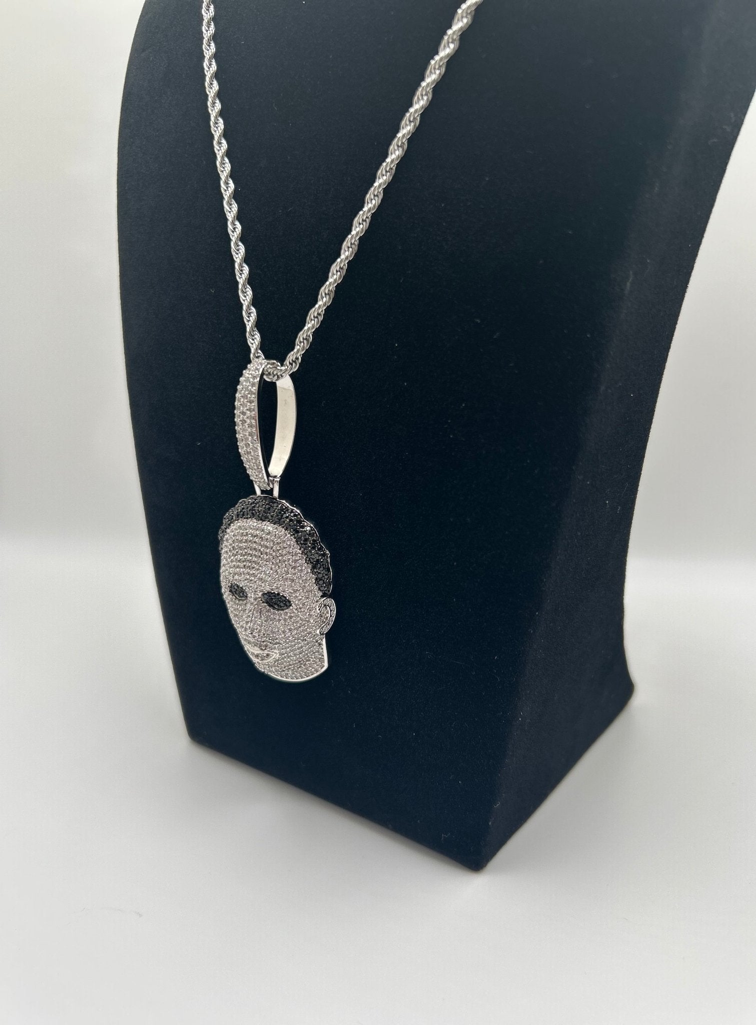 Rope Chain & Michael Halloween Head Pendant Set - Virtue JewelGold18inchNecklace & Pendant