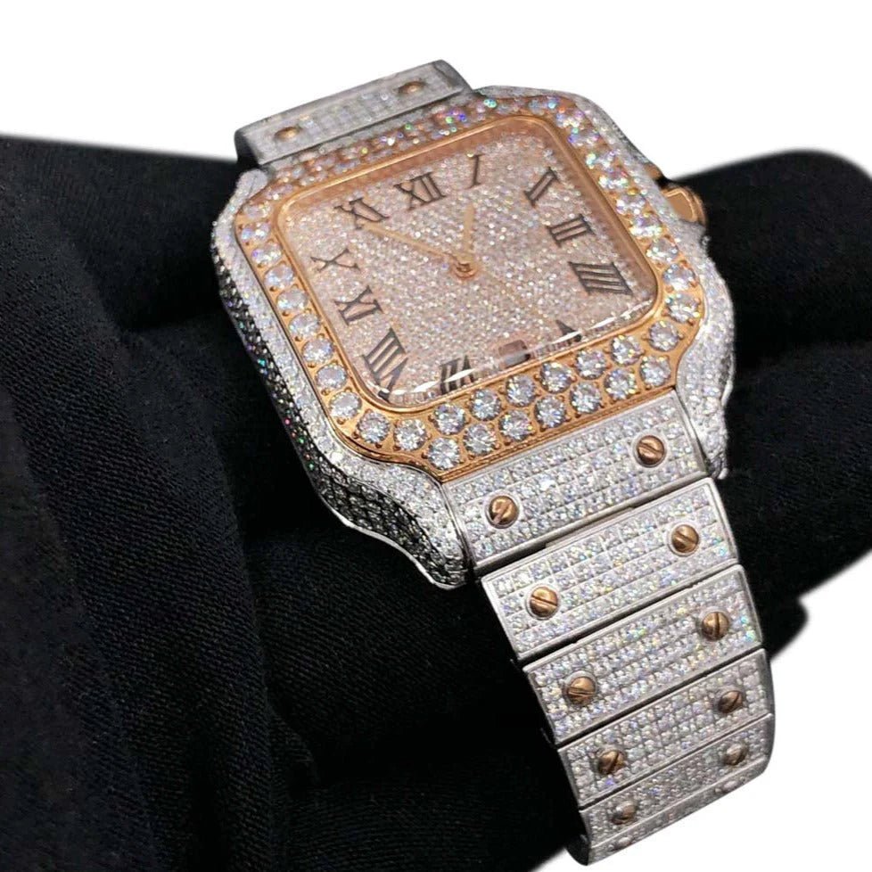 Square Luxury Moissanite Watch - Virtue JewelSilver