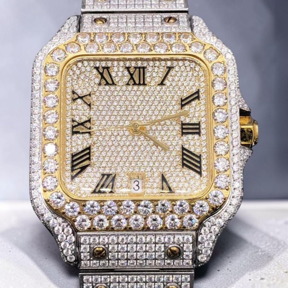 Square Luxury Moissanite Watch - Virtue JewelSilver