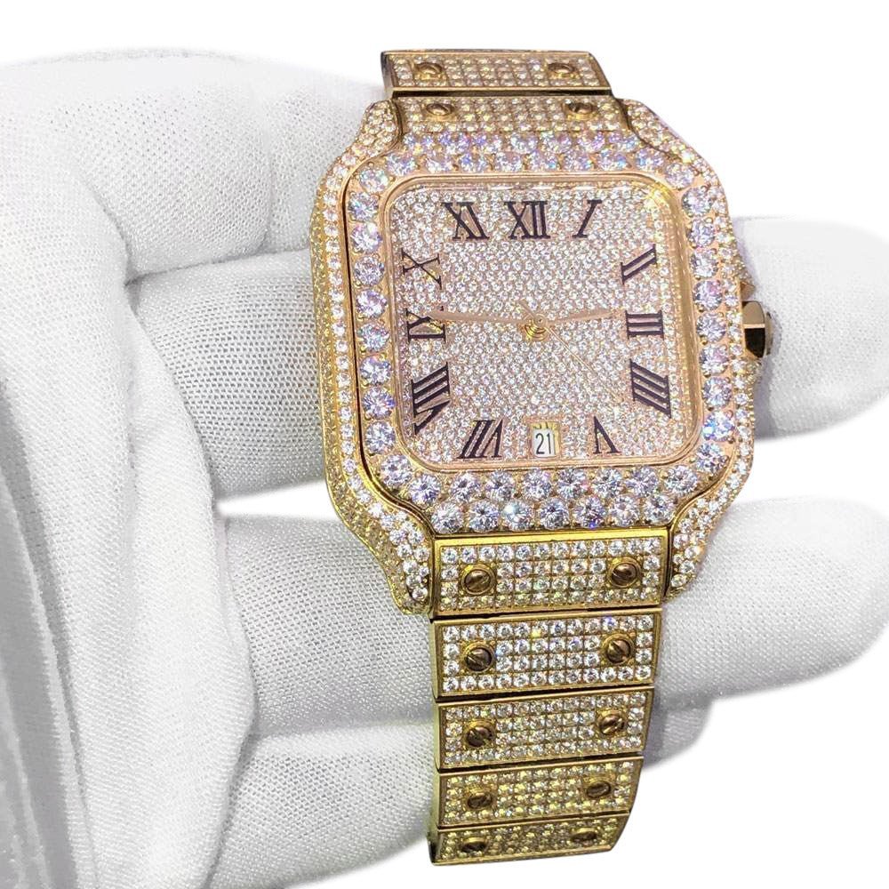 Square Luxury Moissanite Watch - Virtue JewelSilver