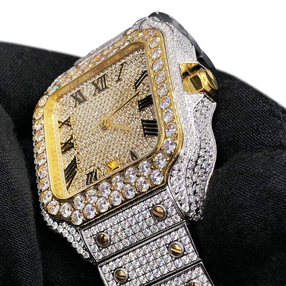 Square Luxury Moissanite Watch - Virtue JewelSilver