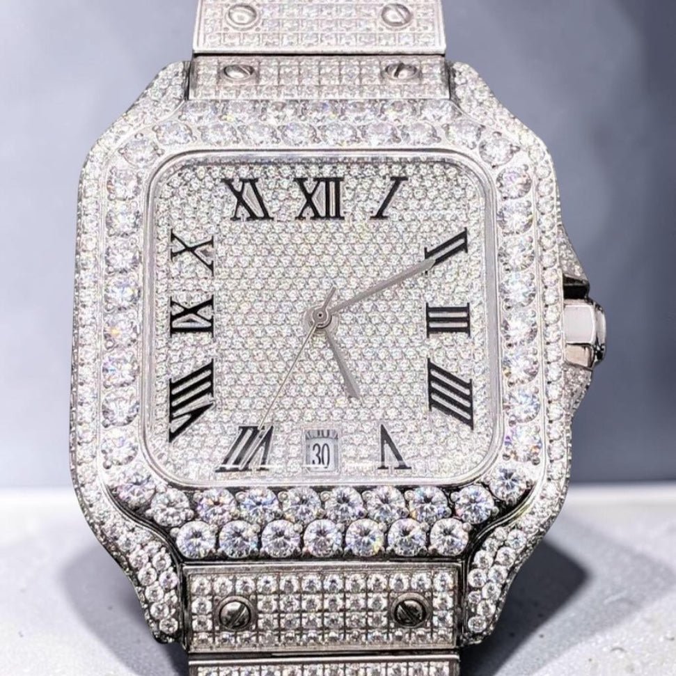 Square Luxury Moissanite Watch - Virtue JewelSilver