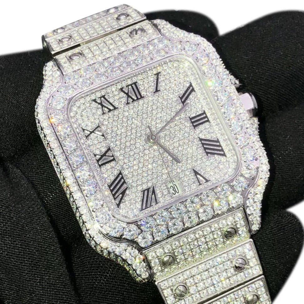 Square Luxury Moissanite Watch - Virtue JewelSilver