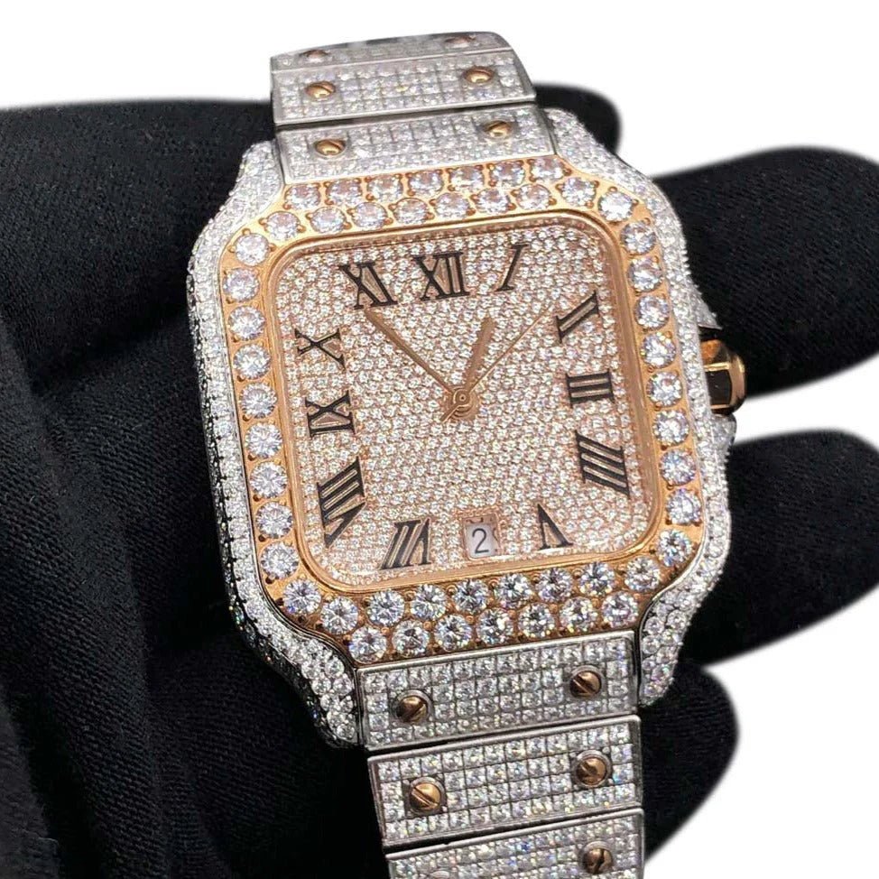 Square Luxury Moissanite Watch - Virtue JewelSilver