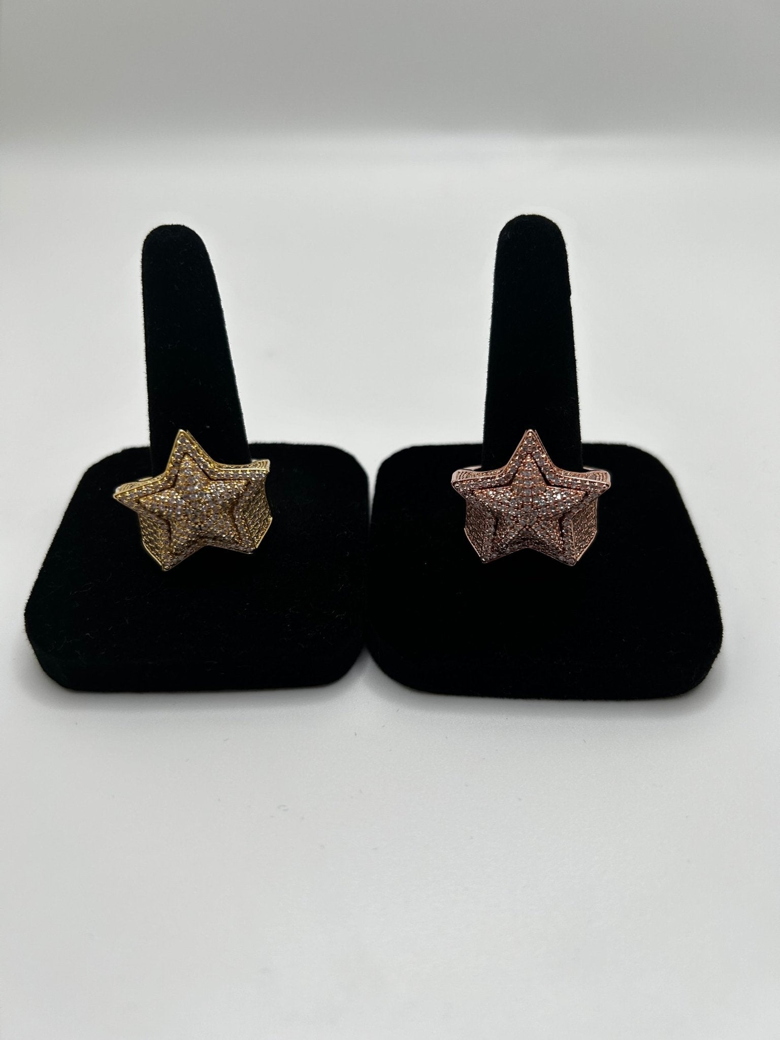 Star Up Iced Out Stimulated Diamonds Rings - Virtue JewelRose gold6