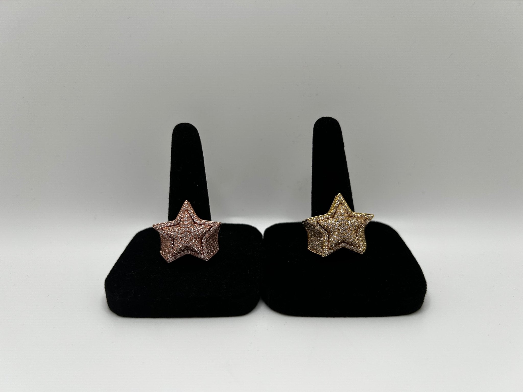 Star Up Iced Out Stimulated Diamonds Rings - Virtue JewelRose gold6