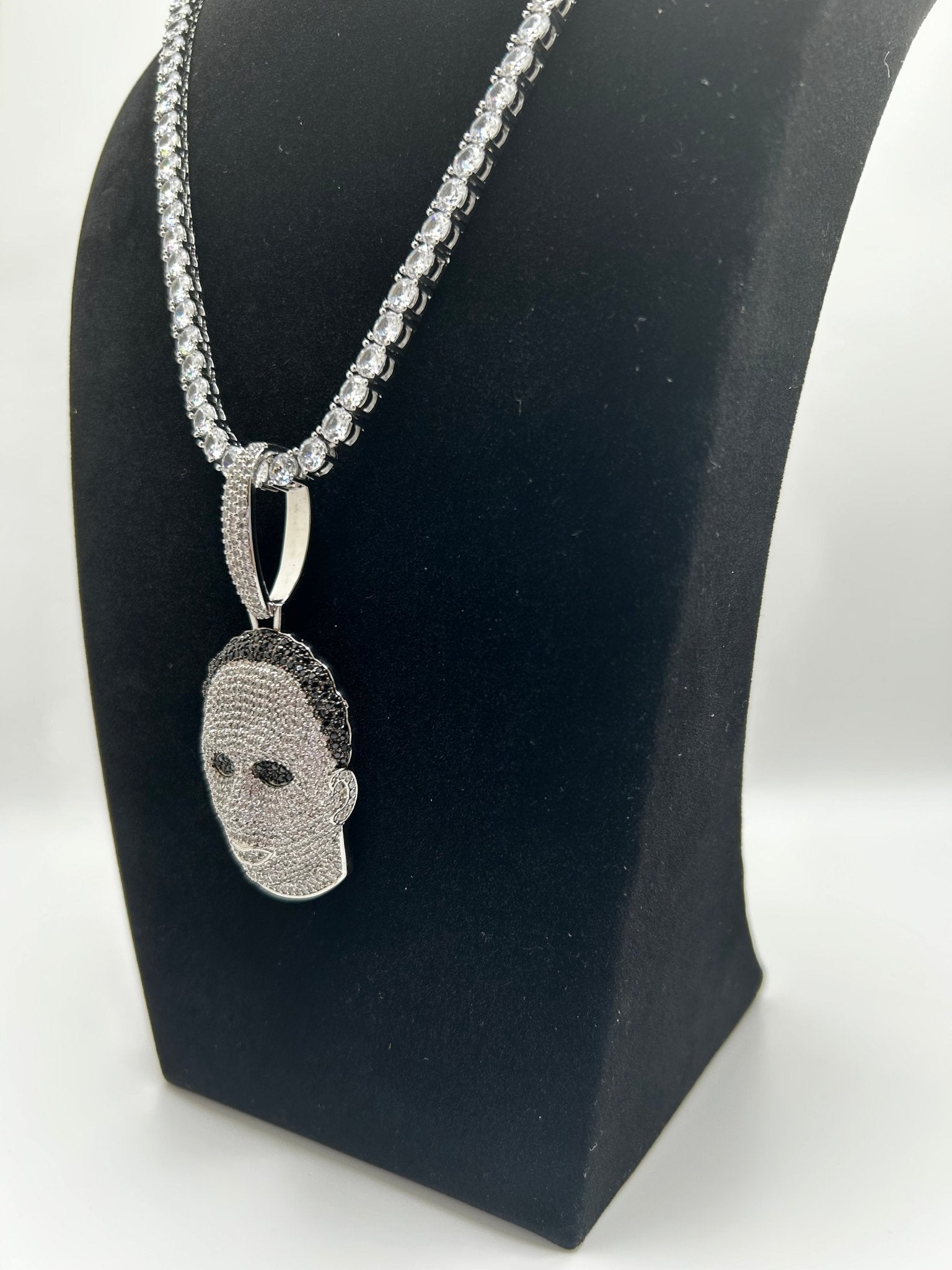 Tennis Chain & Halloween Michael Head Pendant - Virtue Jewel18inchNecklace & Pendant