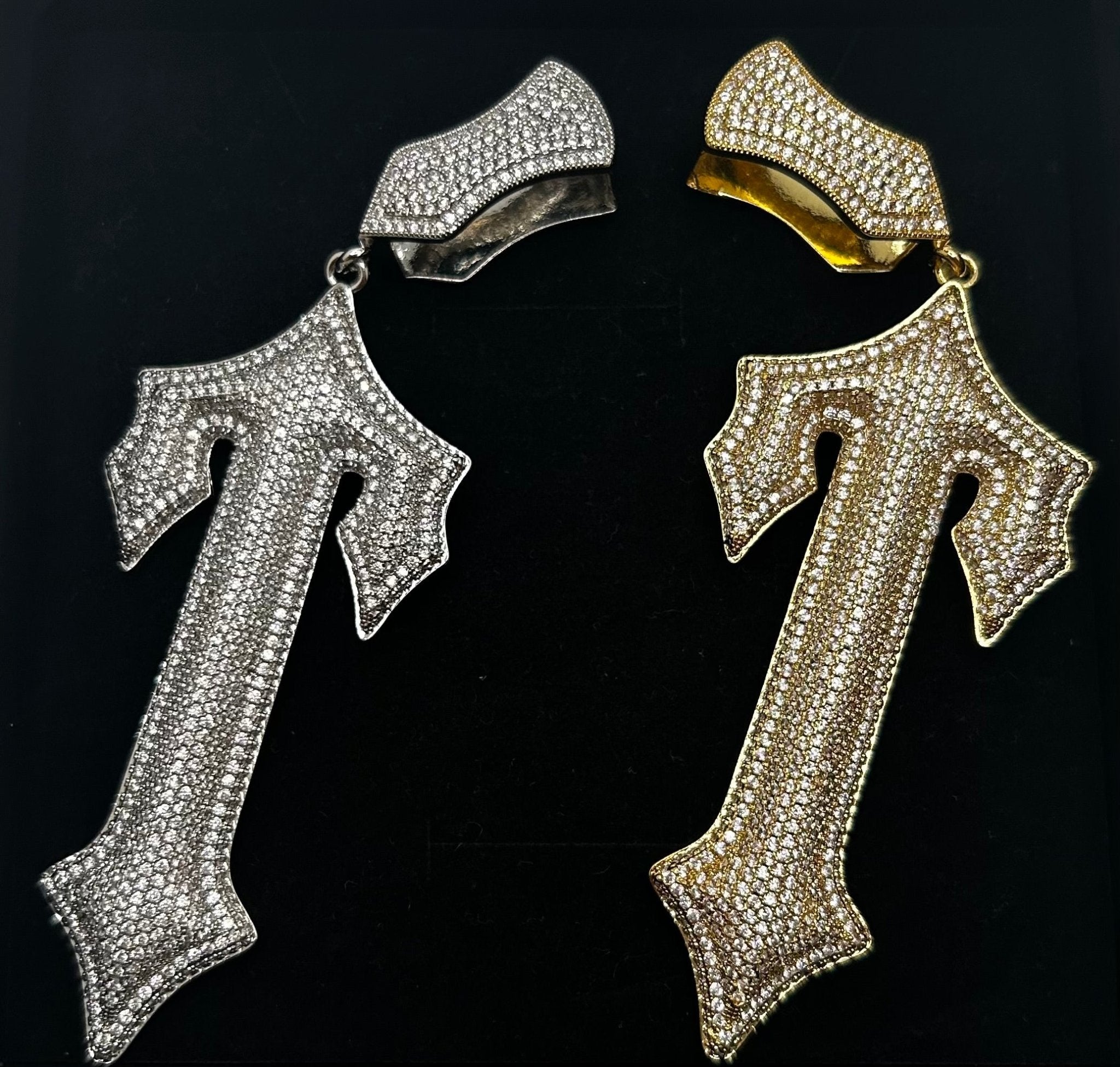 Warrior Cross Iced Out Stimulated Diamonds Pendant - Virtue JewelSilverPendant