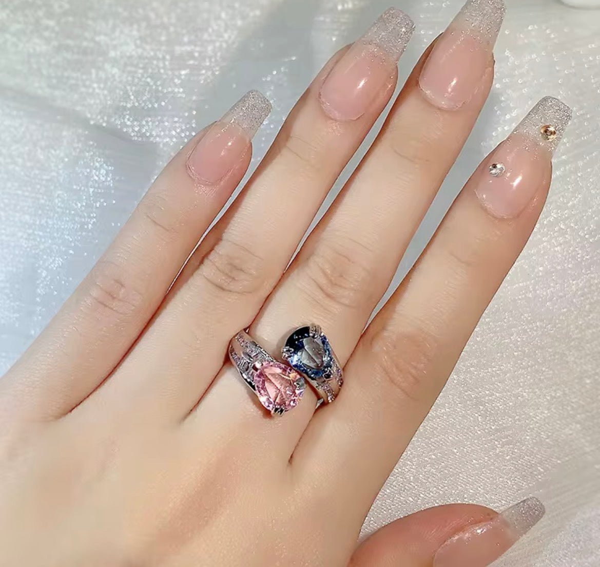 Water Drop Ring Marquise & Pink - Virtue Jewel4.5